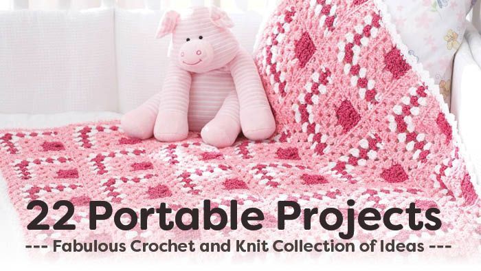 22 Portable Knit and Crochet Projects | The Crochet Crowd -   17 knitting and crochet Projects colour ideas