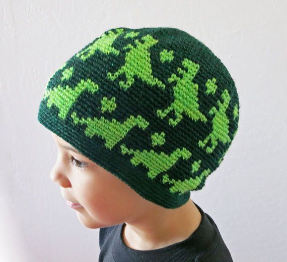 Crochet Pattern ~ All Ages Dino Beanie ~ Crochet Pattern -   17 knitting and crochet Projects colour ideas