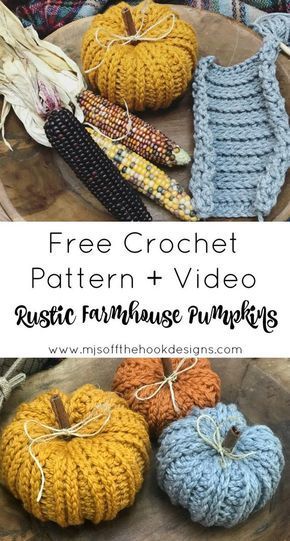 Bulky & Quick Rustic Farmhouse Pumpkin Pattern -   17 knitting and crochet Projects colour ideas