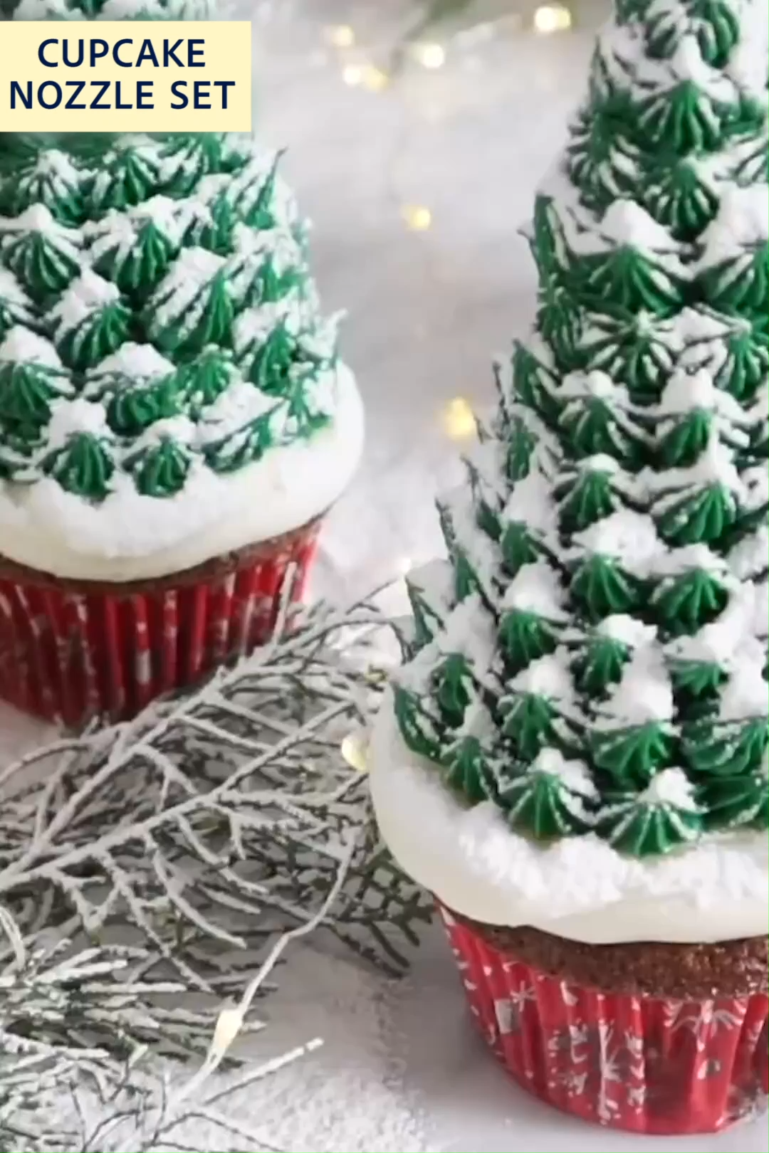 MERRYDECOв„ў CHRISTMAS PIPING NOZZLES KIT -   17 white cake Christmas ideas