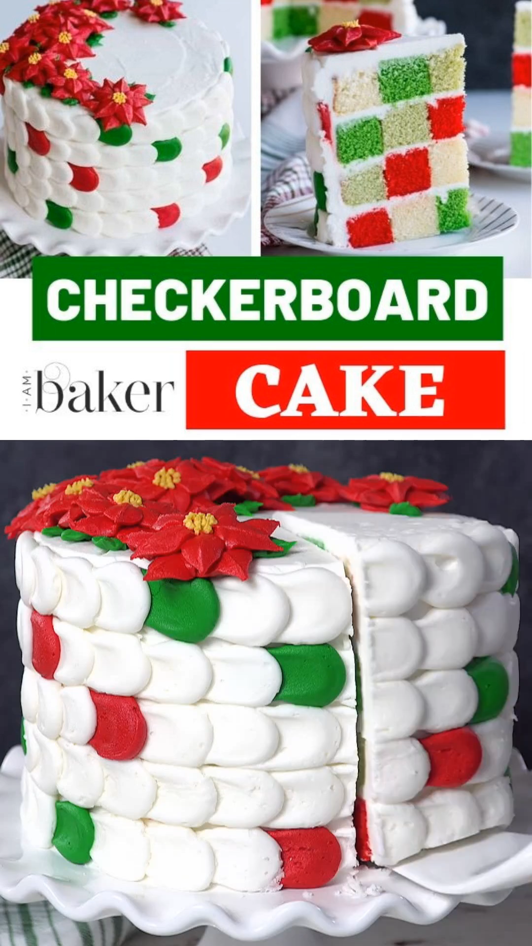 Checkerboard Cake -   18 desserts Christmas cake ideas