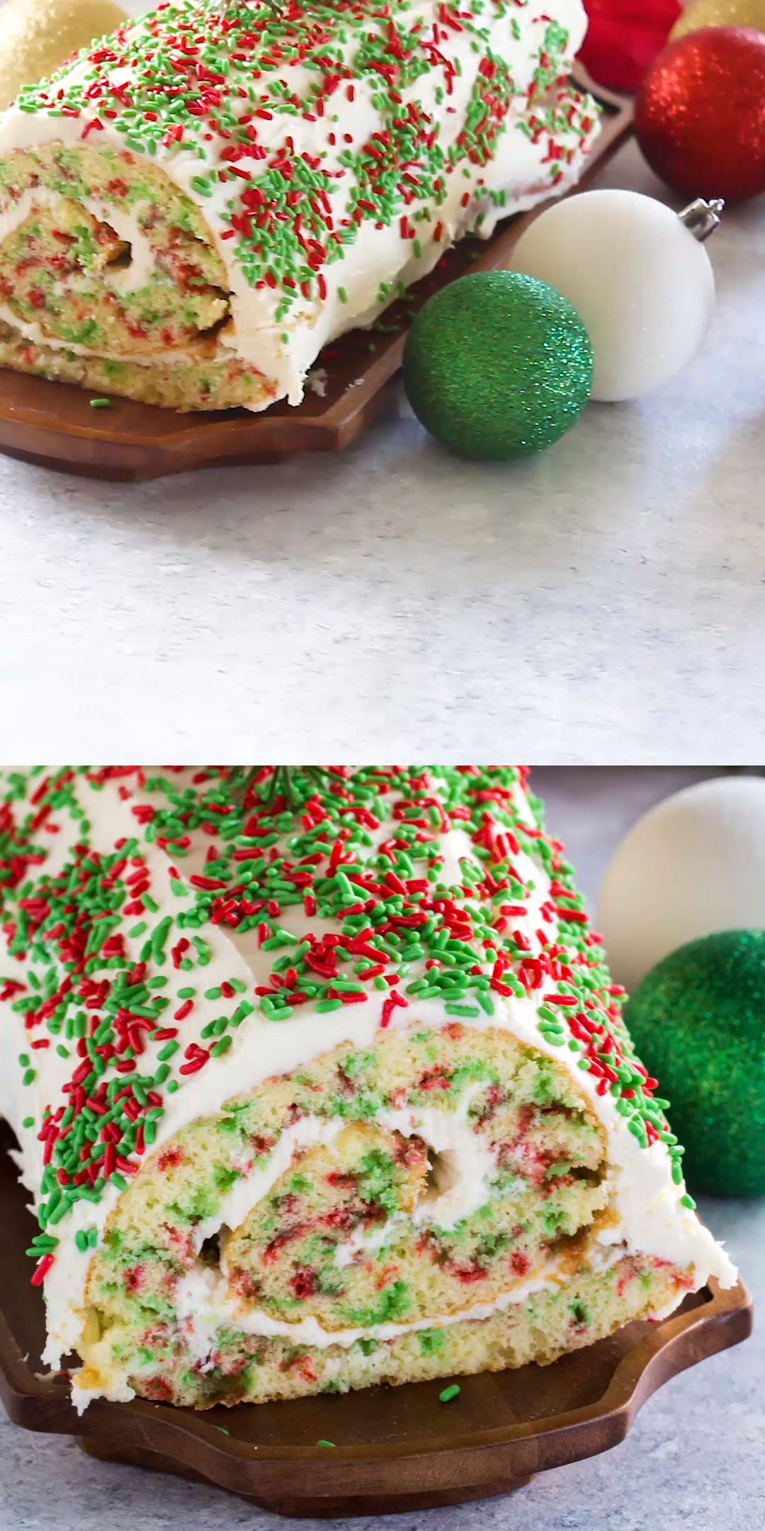 Funfetti Christmas Cake Roll -   18 desserts Christmas cake ideas