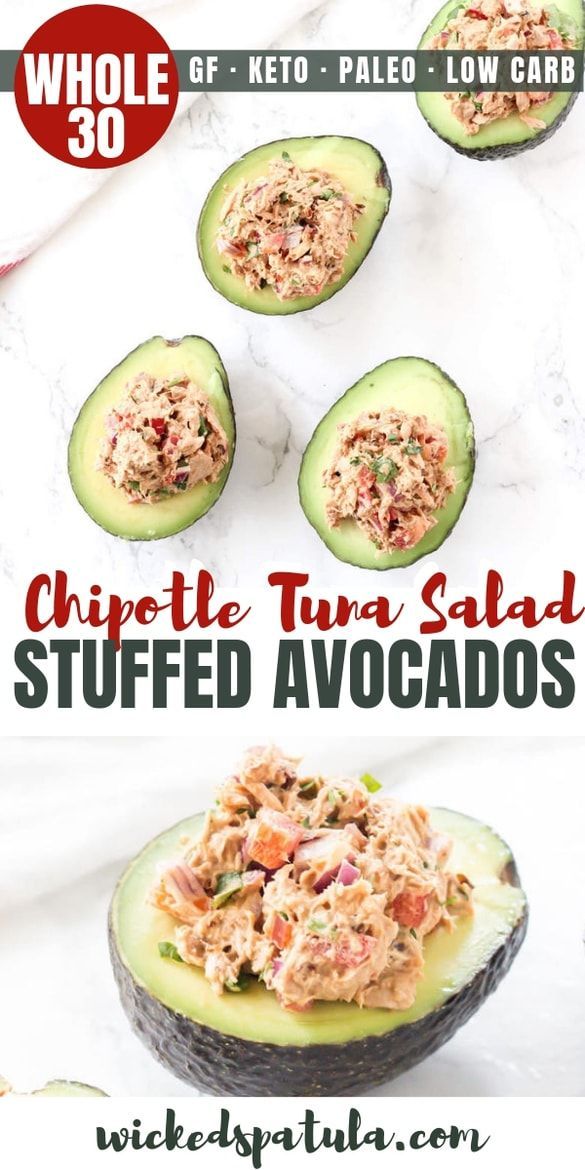 Chipotle Paleo Whole30 Tuna Stuffed Avocado Recipe -   18 healthy recipes Tuna kitchens ideas