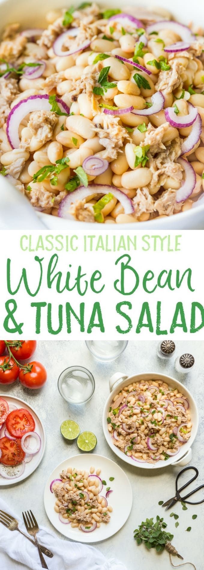 Tuna White Bean Salad with Red Wine Vinaigrette -   18 healthy recipes Tuna white beans ideas