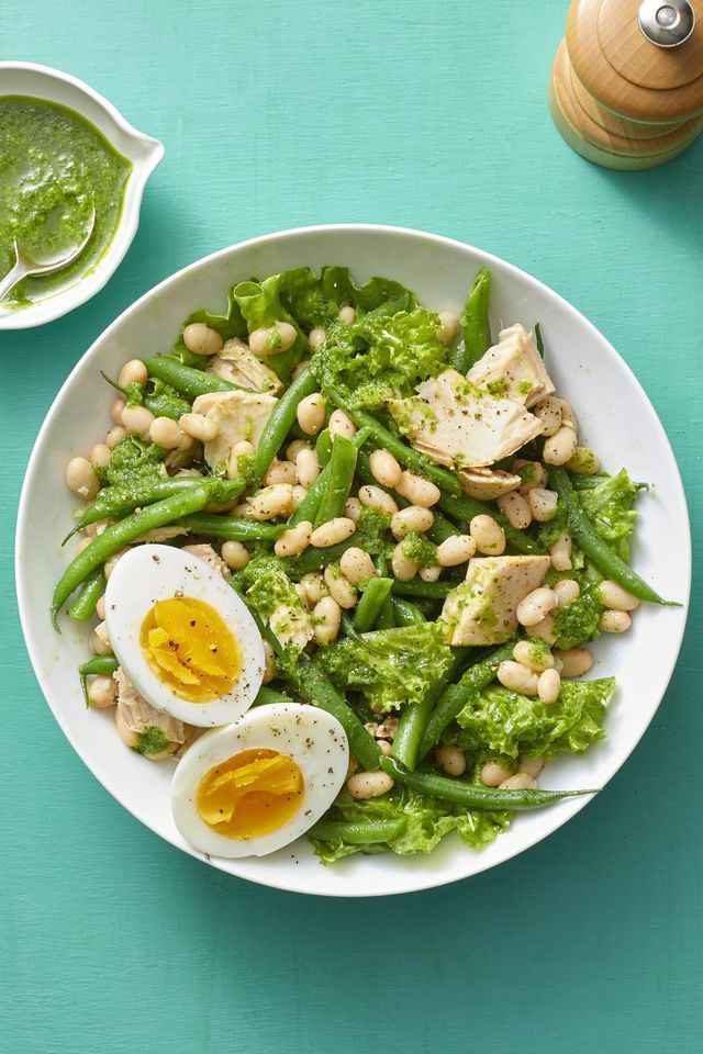 White Bean and Tuna Salad with Basil Vinaigrette -   18 healthy recipes Tuna white beans ideas