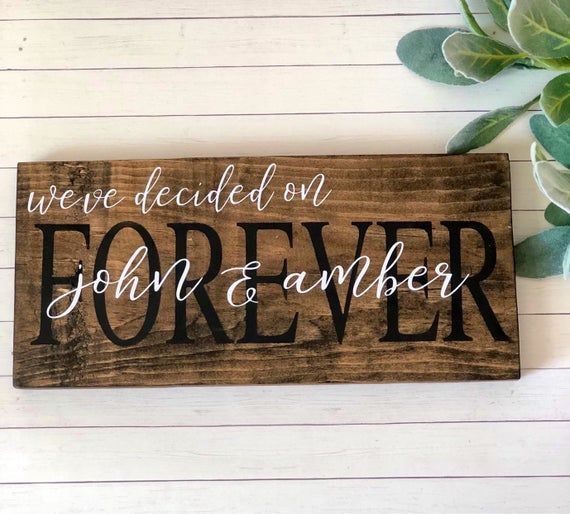 Engagement photo sign, rustic wedding sign, bridal shower gift, personalized engagement sign, engagement gift, rustix wedding sign -   18 rustic wedding Gifts ideas