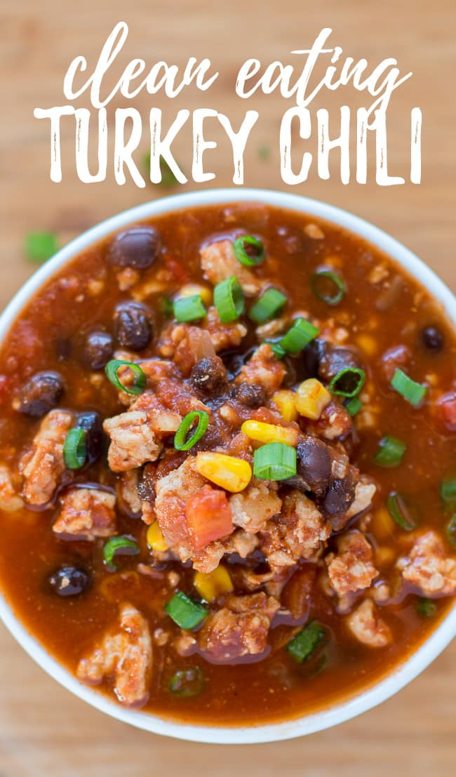 Clean Eating Turkey Chili Recipe -   20 healthy recipes Clean crock pot ideas