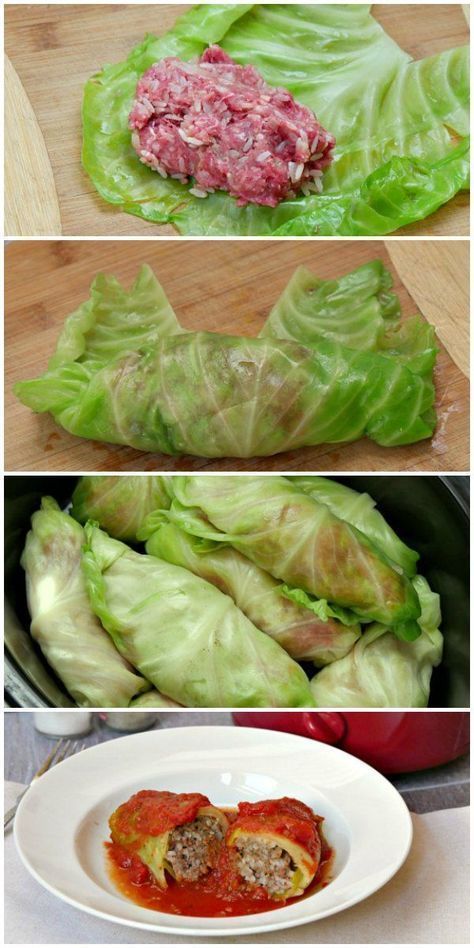 Slow cooker stuffed cabbage rolls are a low carb, gluten free dinner. Use ground... - Recipes | Pinn -   20 healthy recipes Clean crock pot ideas
