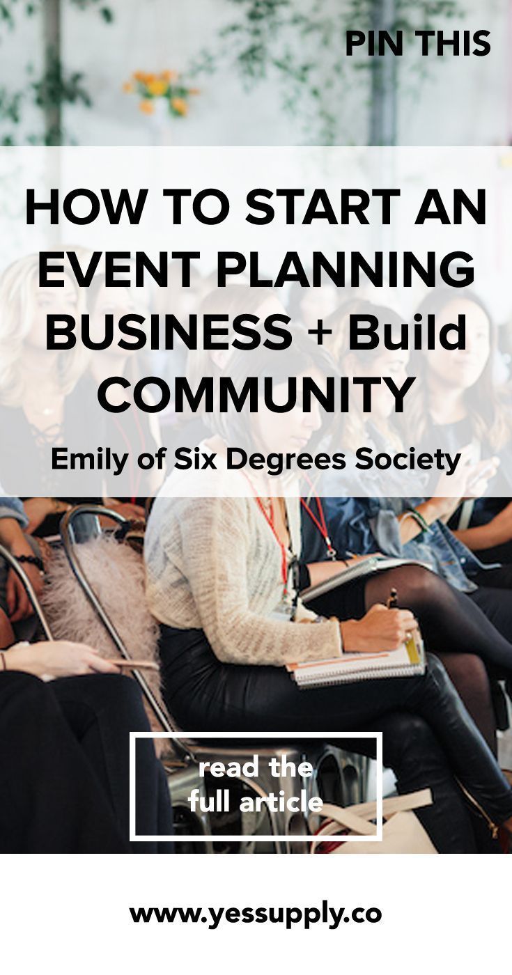 Start An Event Planning Business With Emily of Six Degrees Society -   10 Event Planning Career products ideas
