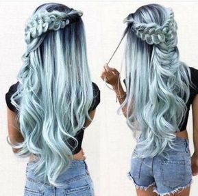 Ombre Mint Green Lace Front Wig -   11 mint hair Ombre ideas