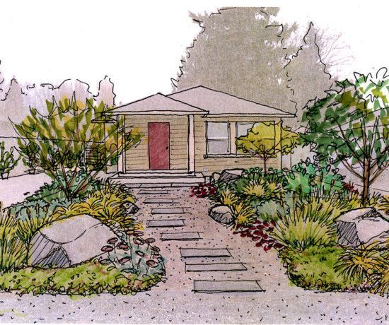 12 garden design Sketch perspective ideas