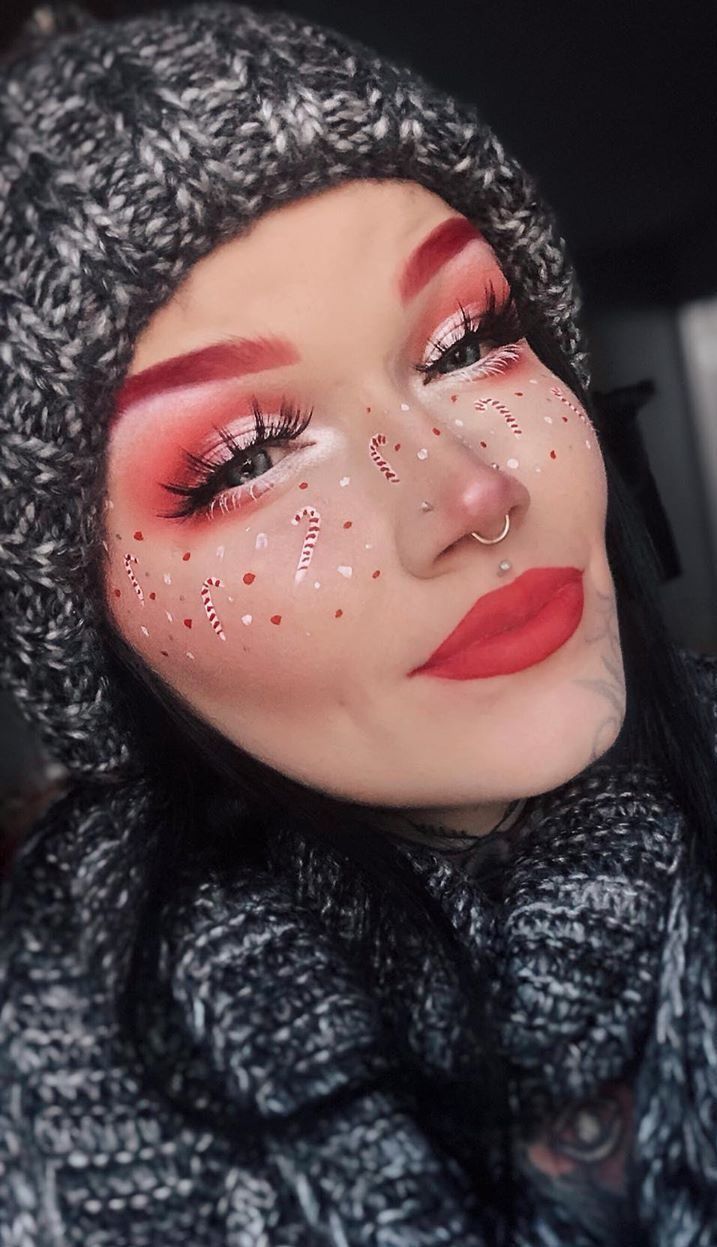 57+ Cute and Cool Christmas Makeup Ideas and Tutorials for This Winter Part 20 -   12 holiday Makeup simple ideas