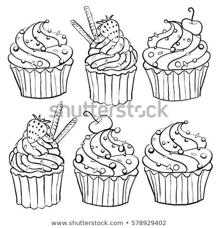 Image vectorielle de stock de . Arri?re-plan noir et blanc en 578929402 -   14 cake Drawing thoughts ideas