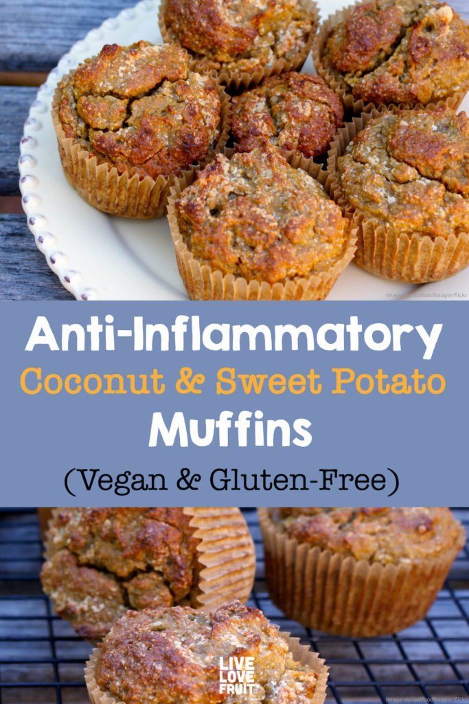 Anti-Inflammatory Coconut and Sweet Potato Muffins with Ginger, Turmeric, Cinnamon + Maple Syrup -   14 desserts Coconut clean eating ideas