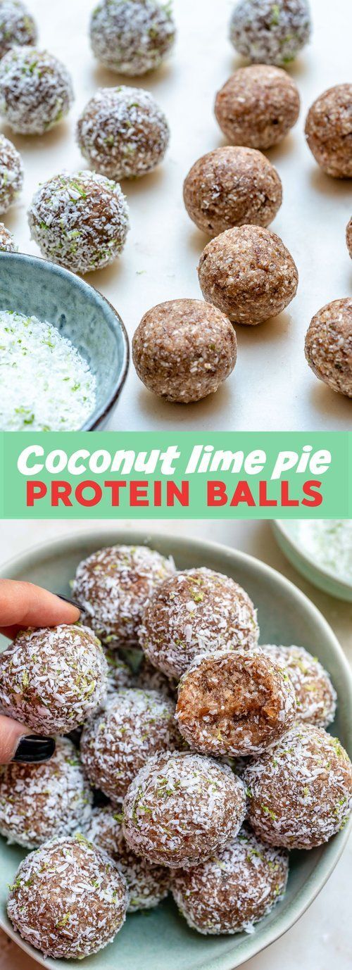 Clean Treats: Coconut Lime Pie Protein Balls! -   14 desserts Coconut clean eating ideas