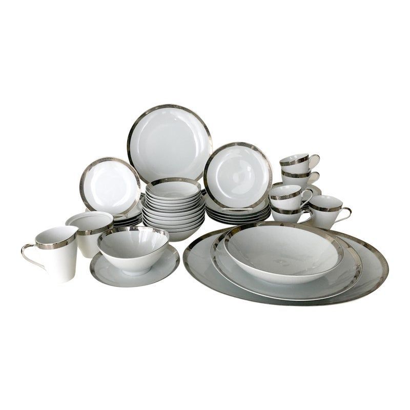 Vintage Mikasa Silver Plated Dinnerware Set With Serving Pieces, Place Settings for 6 - 53 Pieces -   14 desserts Plating dinnerware ideas
