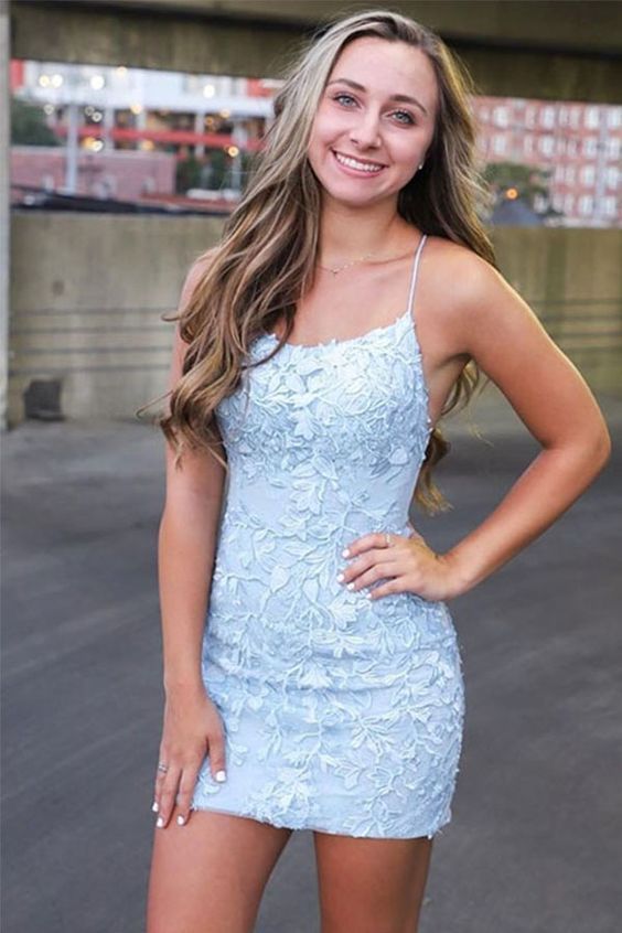 So cute this blue hoco dress -   14 dress Tight party ideas