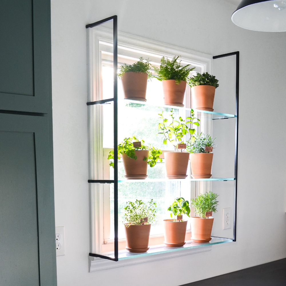 Pair of Steel Shelf Brackets for a Window Garden | Simplicity in the South -   14 planting Apartment shelves ideas
