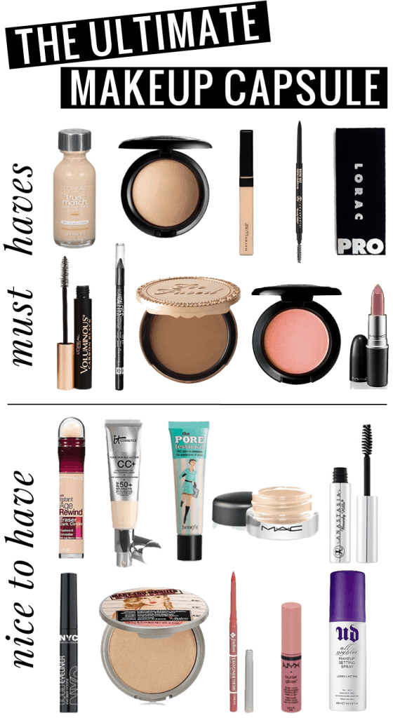 Minimalist Makeup Bag | 20 Products Capsule Makeup | Meg O. on the Go -   15 capsule makeup Collection ideas