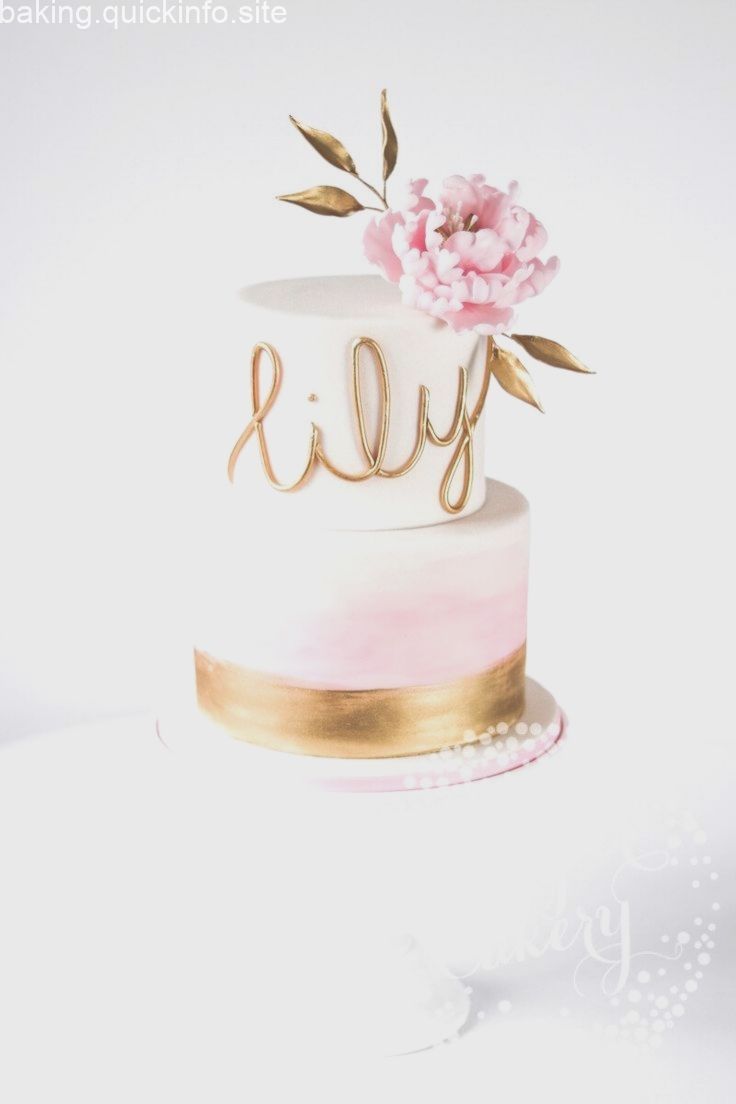 Elegant Blush Watercolour and Peony Christening Cake! -   15 christening cake Girl ideas