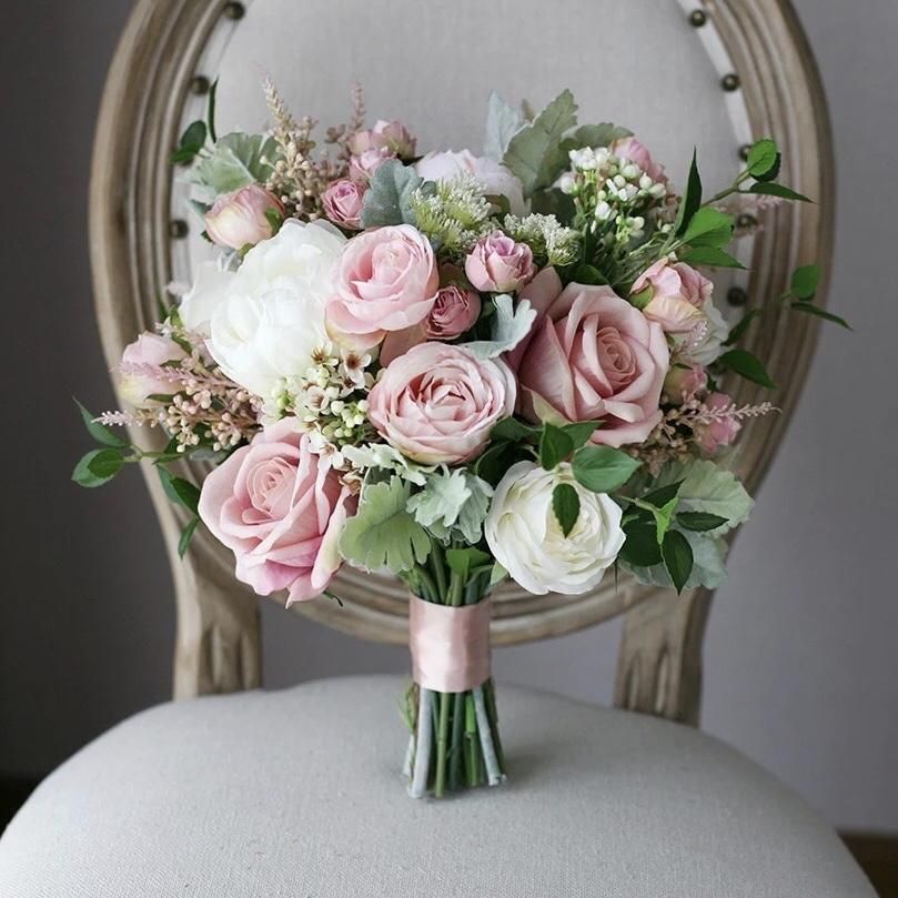 Mauve & Dusty Rose Silk Wedding Bouquet -   15 silk wedding Bouquets ideas