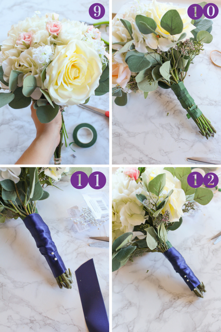 How to Make a Silk Flower Bridal Bouquet - Zen & Spice -   15 silk wedding Bouquets ideas
