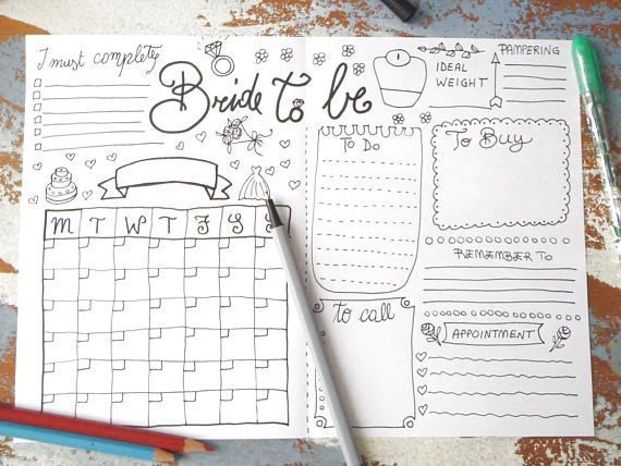 bride to be wedding planner bullet journal wedding ideas diary diy printable planner layout template home organizer download lasoffittadiste -   15 wedding Planner diary ideas