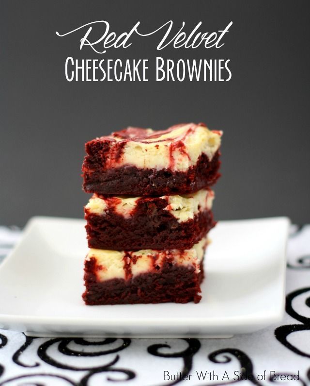 RED VELVET CHEESECAKE BROWNIES - Butter with a Side of Bread -   16 cake Red Velvet cheesecake ideas