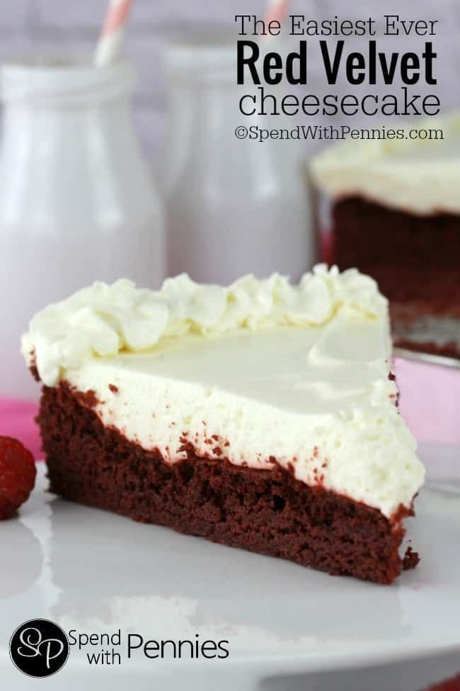 Easy Red Velvet Cheesecake - Spend With Pennies -   16 cake Red Velvet cheesecake ideas