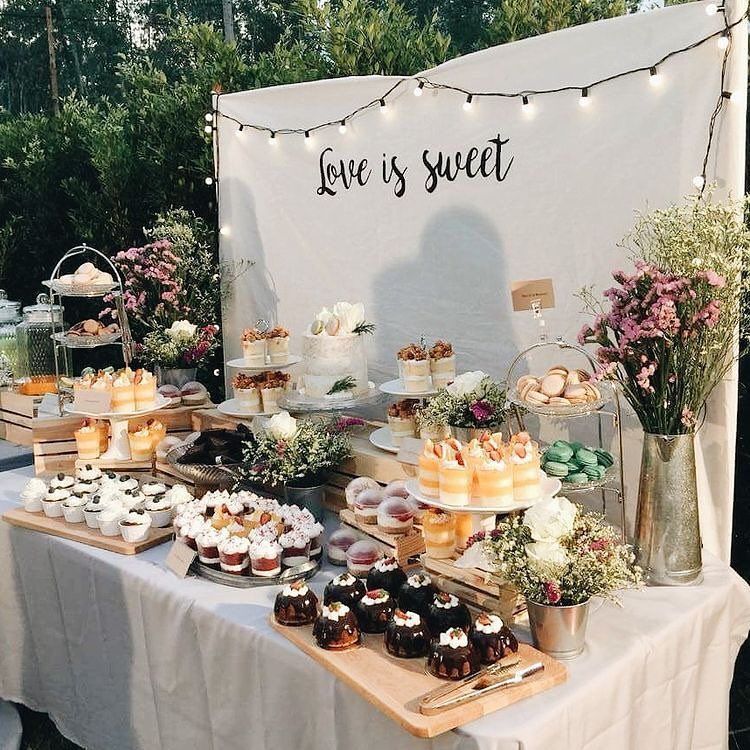 34 Awesome Wedding Dessert Table D?cor Ideas -   16 dessertbuffet desserts Table ideas