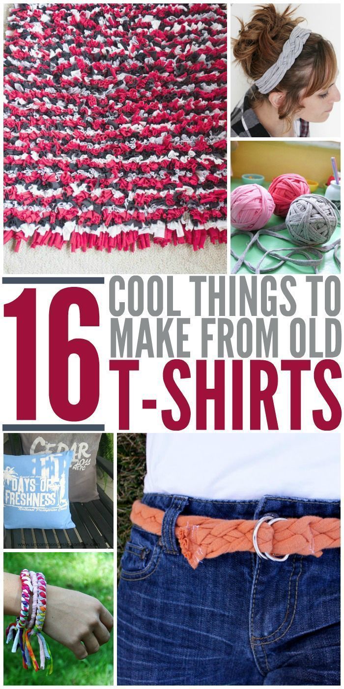 16 Cool Things to Make From Your Old T-Shirts -   16 DIY Clothes Crafts fashion ideas