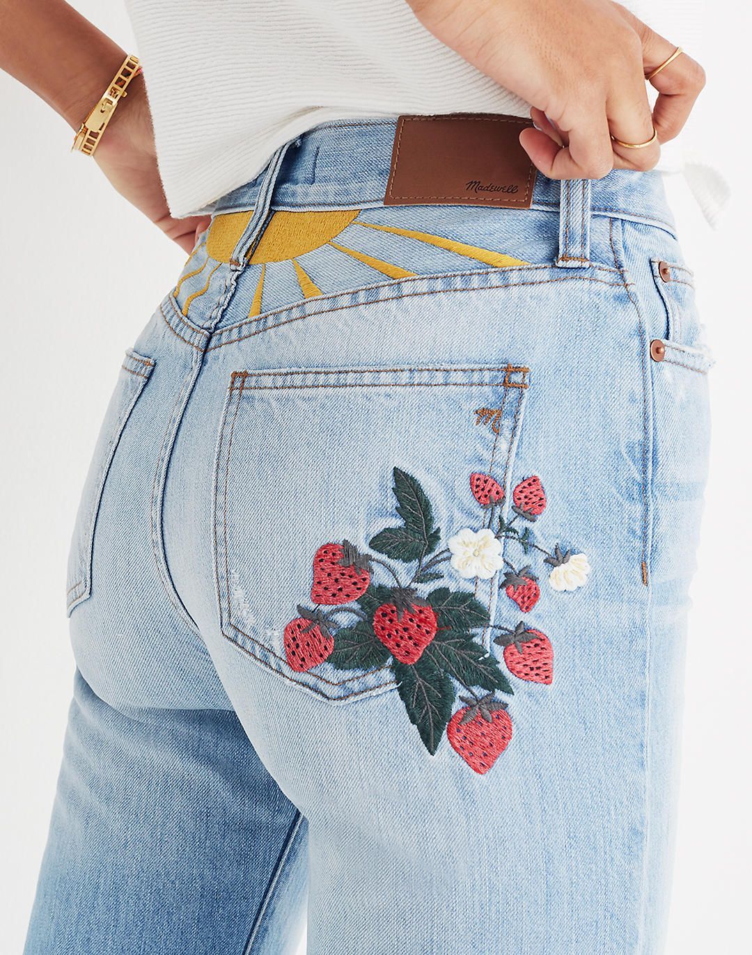 The Petite Perfect Summer Jean: Strawberry Embroidered Edition -   16 DIY Clothes Crafts fashion ideas