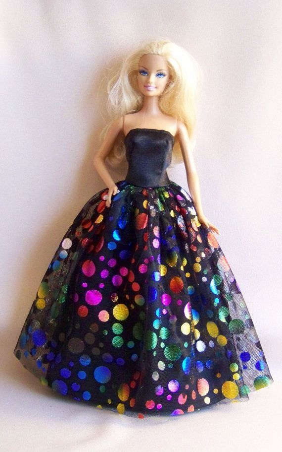 Handmade Barbie Clothes Black Satin Barbie by PersnicketyGrandma $12 00 -   16 DIY Clothes Crafts fashion ideas