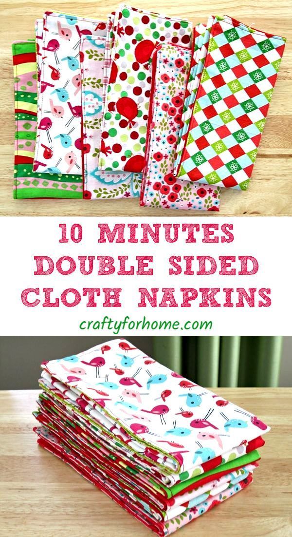 Handmade Cloth Napkins: Easy Tutorials -   16 fabric crafts DIY fat quarters ideas