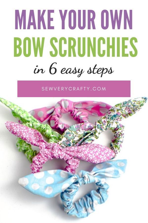 How to Make Bow Scrunchies -   16 fabric crafts DIY fat quarters ideas