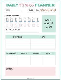 Free Fitness Planner Printables to Help You Achieve Your Fitness Goals -   16 fitness Planner diy ideas
