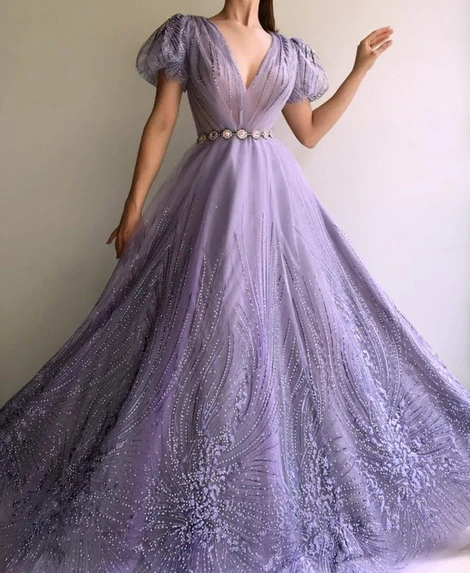 Sexy A Line purple Tulle Prom Dress Evening Dresses,5237 -   16 gawon dress Beautiful ideas
