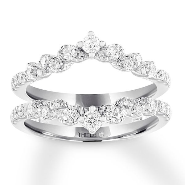 Leo Diamond Enhancer Ring 5/8 ct tw Round-cut 14K White Gold|Kay -   16 wedding Bands enhancers ideas
