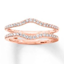 Diamond Enhancer Ring 1/4 ct tw Round-cut 14K Rose Gold|Kay -   16 wedding Bands enhancers ideas