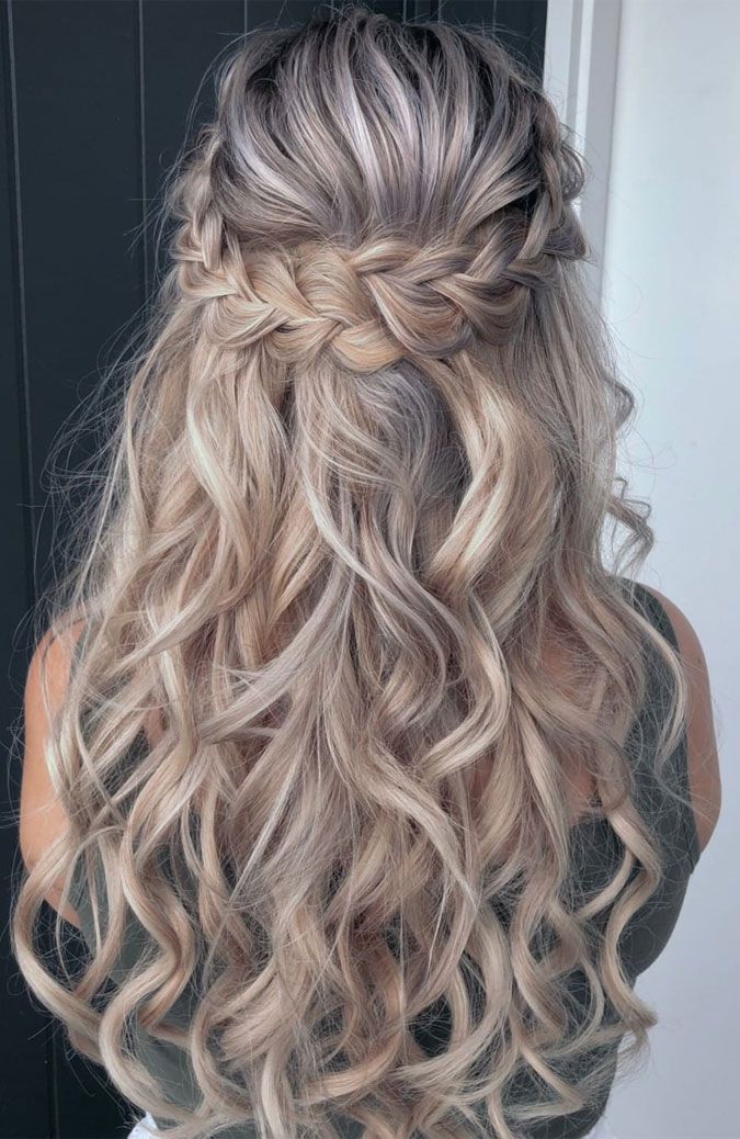 Best half up half down hairstyles for everyday to special occasion -   17 braids dress Bridesmaid ideas