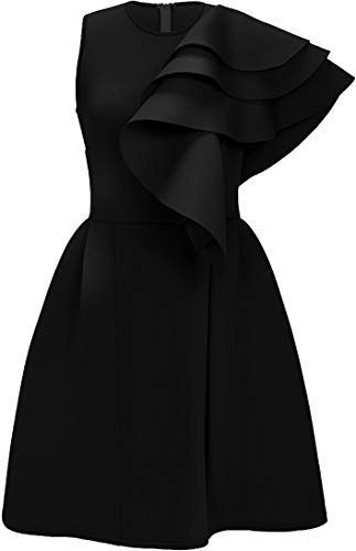 Amazing offer on Uhnice Women's Ruffle One Shoulder Bodycon Party Club Cocktail Evening Dress online - Fashionsguide -   17 dress Cocktail womens ideas