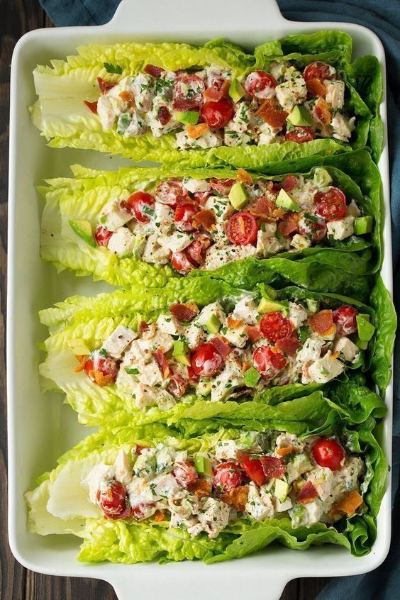 BLTA Chicken Salad Lettuce Wraps (Cooking Classy) -   17 healthy recipes Wraps tuna salad ideas