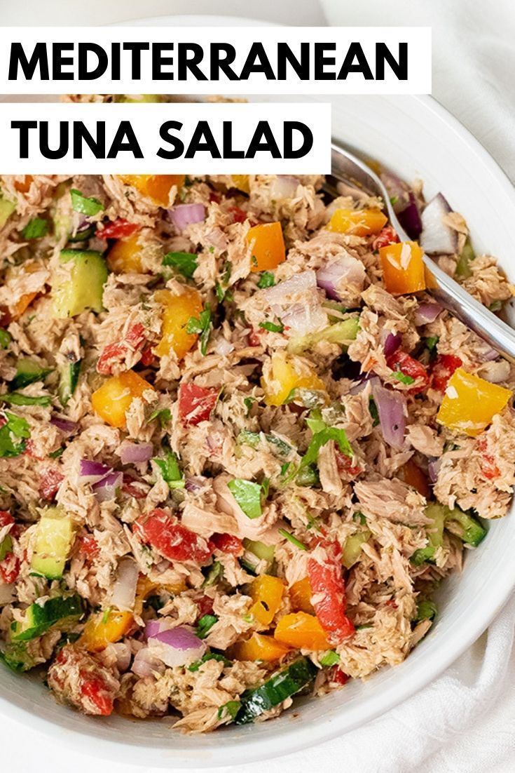 No Mayo Mediterranean Tuna Salad -   17 healthy recipes Wraps tuna salad ideas