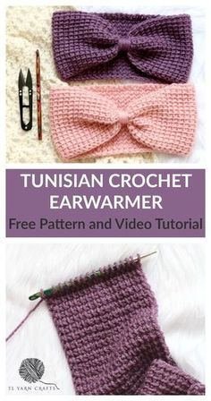 Make the Simple Tunisian Earwarmer *Free Pattern and Video Tutorial* -   17 knitting and crochet Now link ideas