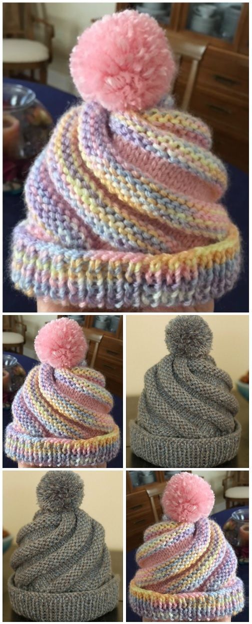 SWIRLED HAT FREE PATTERN -   17 knitting and crochet Now link ideas