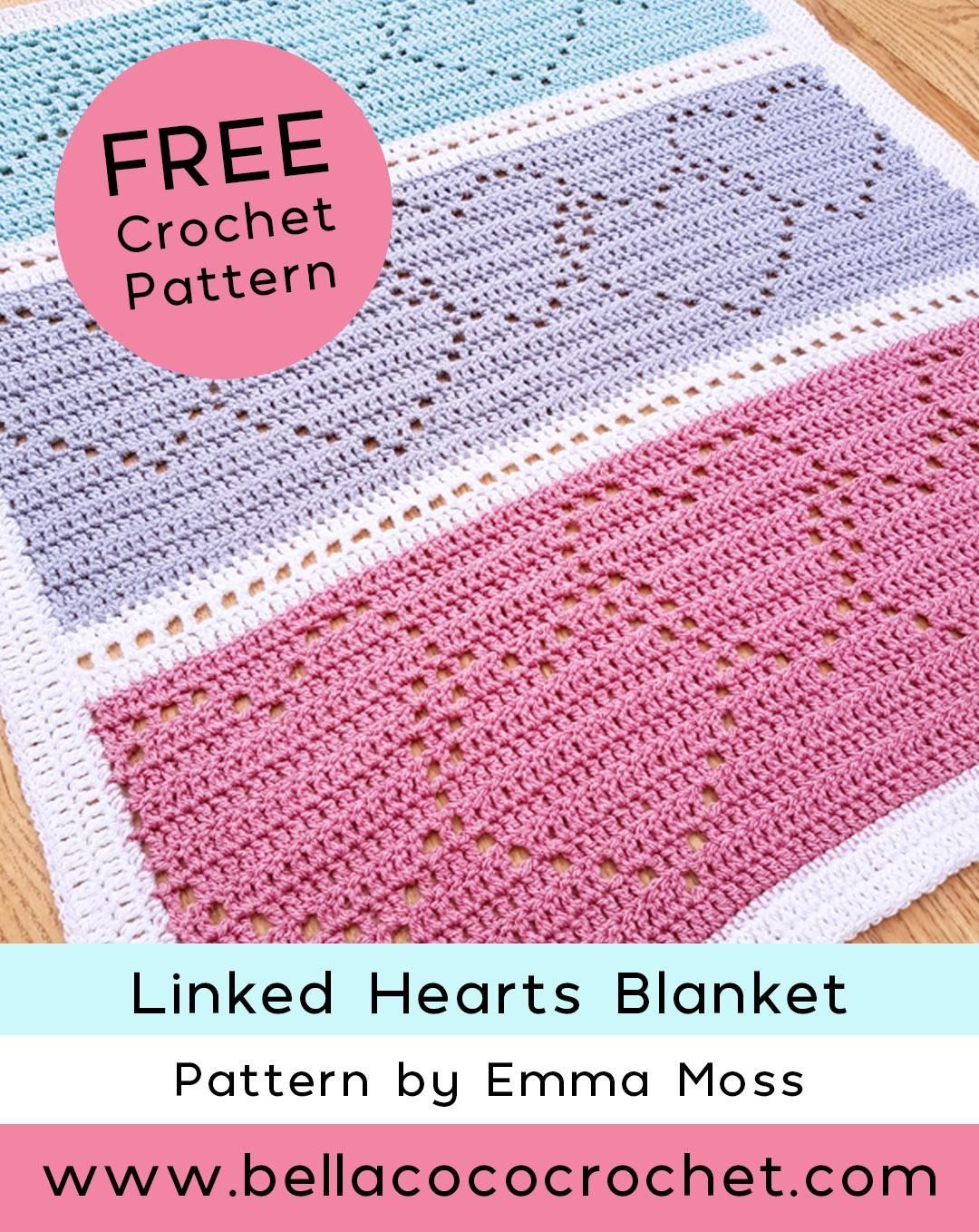 Linked Hearts Crochet Blanket Pattern by Emma Moss -   17 knitting and crochet Now link ideas