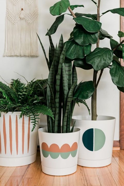 3 Ways to Paint a Plain Planter Pot? -   17 planting Green planters ideas