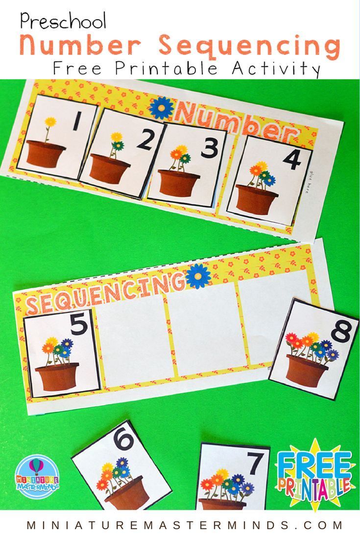 Preschool Springtime Number Sequencing Free Printable Activity ? Miniature Masterminds -   17 planting Teaching free printable ideas