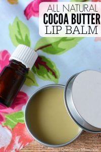 All Natural Cocoa Butter Lip Balm - How to make Homemade Lip Balm -   17 skin care Homemade how to make ideas