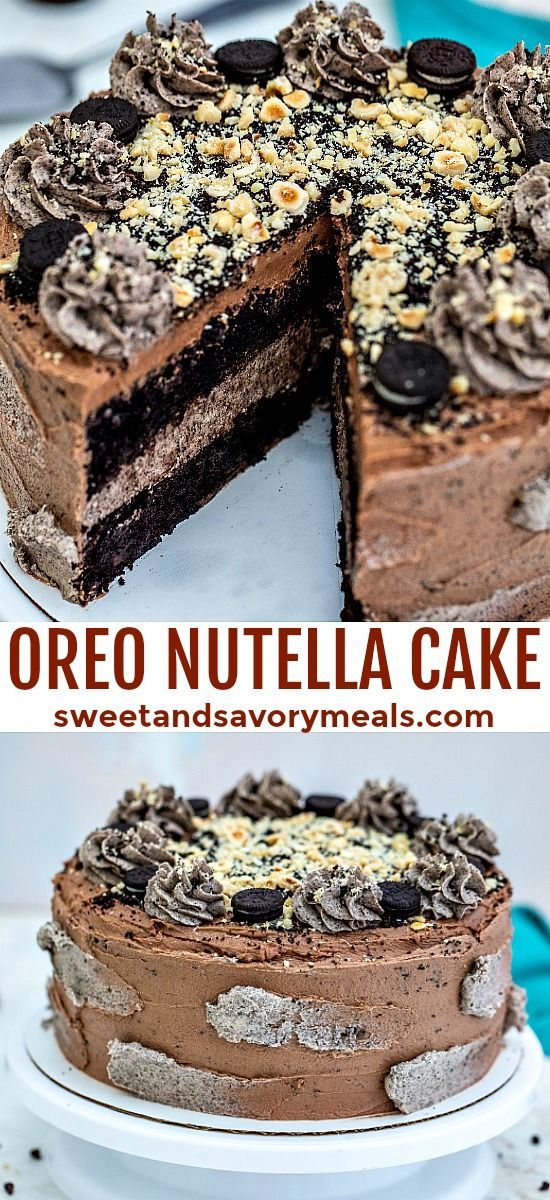 Oreo Nutella Cake - Sweet and Savory Meals -   18 cake Oreo families ideas